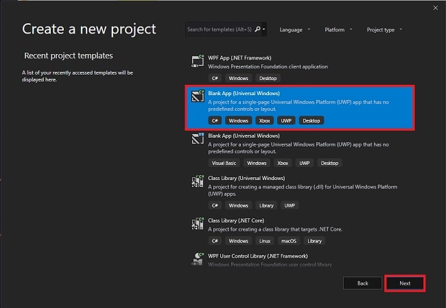 UWP - Create Simple Application By VS 2019
